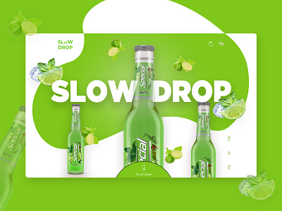 Mojito Drink Header Concept design drink landing page luxury minimal redesign typography ui ui ux uidesign uxdesign web design webdesign website website concept