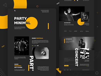 Minimal Music Festivals Concept