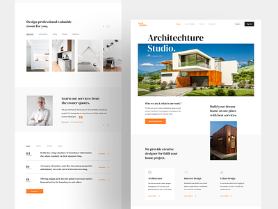 Archstudio. Web Exploration 2021 architecture design header design landing page minimal real estate realestate typography ui uidesign uxdesign webdesign website website design