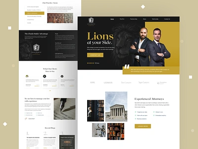 Law firm website 2021 2020 trends branding header design landing page law law firm lawyer lawyers lion minimal redesign uidesign uxdesign web design webdesign website website concept website design websites wordpress