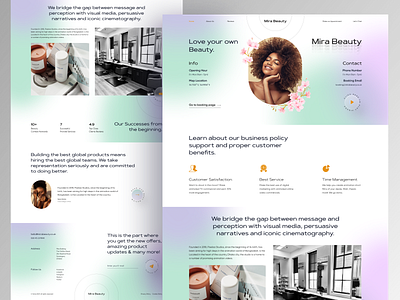 Mira Beauty Salon 2 animation beauty branding design flowers graphic design illustration landing page minimal mira beauty salon new parlour premium salon ui uidesign uxdesign webdesign website website design