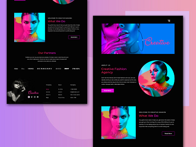 Fashion Agency Thumbnail colorful colour design fashion fashion brand landing page love luxury minimal typography ui ui ux uidesign uiux uiux design uiuxdesign uxdesign web redesign website design