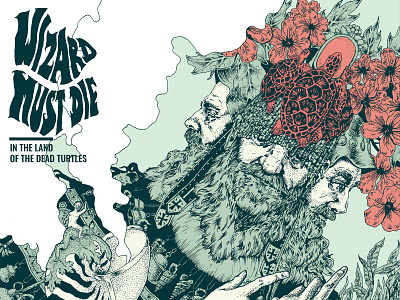 Wizard Must Die - Album cover album cover art design graphic design handmade illustration music