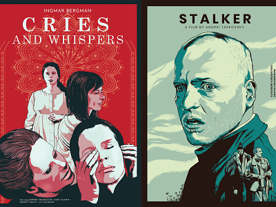 Tarkovsky vs Bergman posters bergman cinema design digital graphic design illustration poster tarkovsky