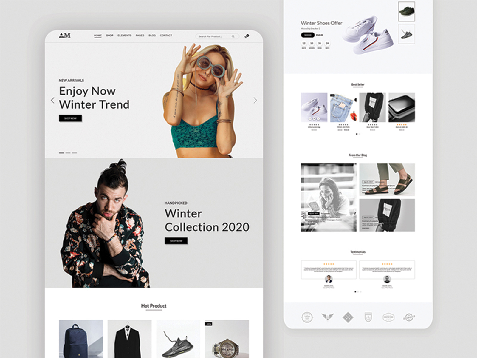 Download Ecommerce Website Psd Template 2020 By Hasan Mahmud On Dribbble PSD Mockup Templates
