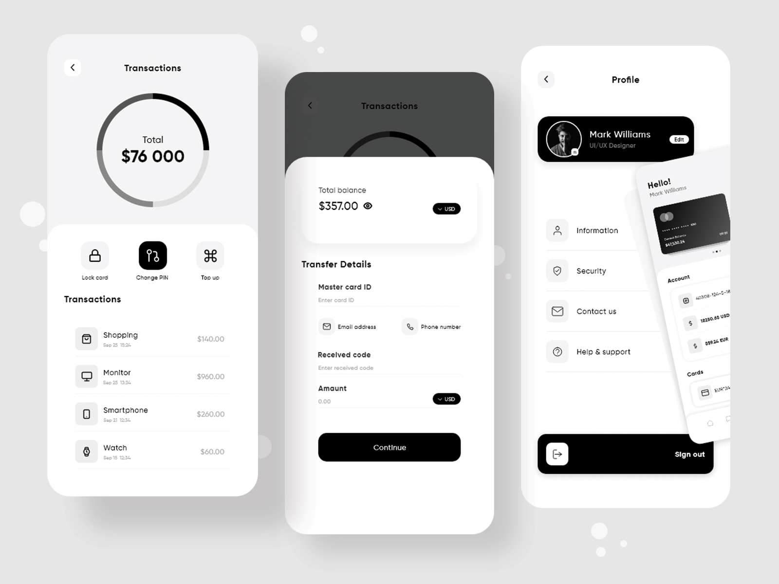 Mobile Banking App Design by Hasan Mahmud on Dribbble