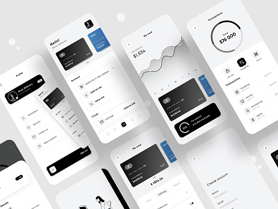 Mobile Banking App Design 2020 trend app banking app banking mobile app behance dribbble finance finance app minimal minimal app minimal app design mobile ui ui uidesign ux
