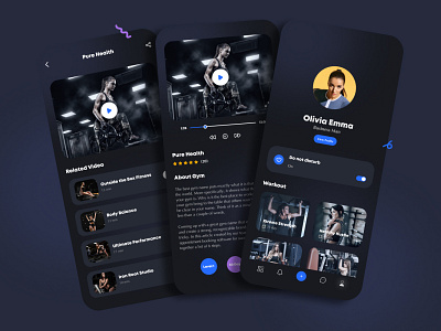 Gym & Fitness App 2021 trends android app app design behance branding dribbble best shot fitness fitness center gym gym app gym mobile app ios app design mobile app mobile app design trendy design ui uidesign ux ux design yoga app