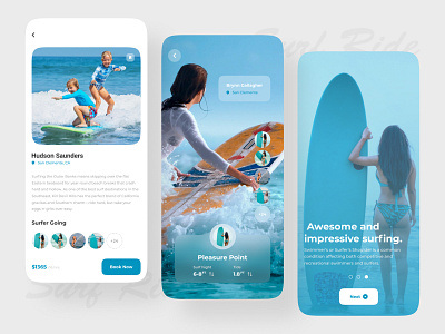 Surf App | Summer Surfing | Surfboard app app design app ui beach behance branding illustration ios app design minimal mobile app mobile app design ocean trendy design ui ui design user interface ux