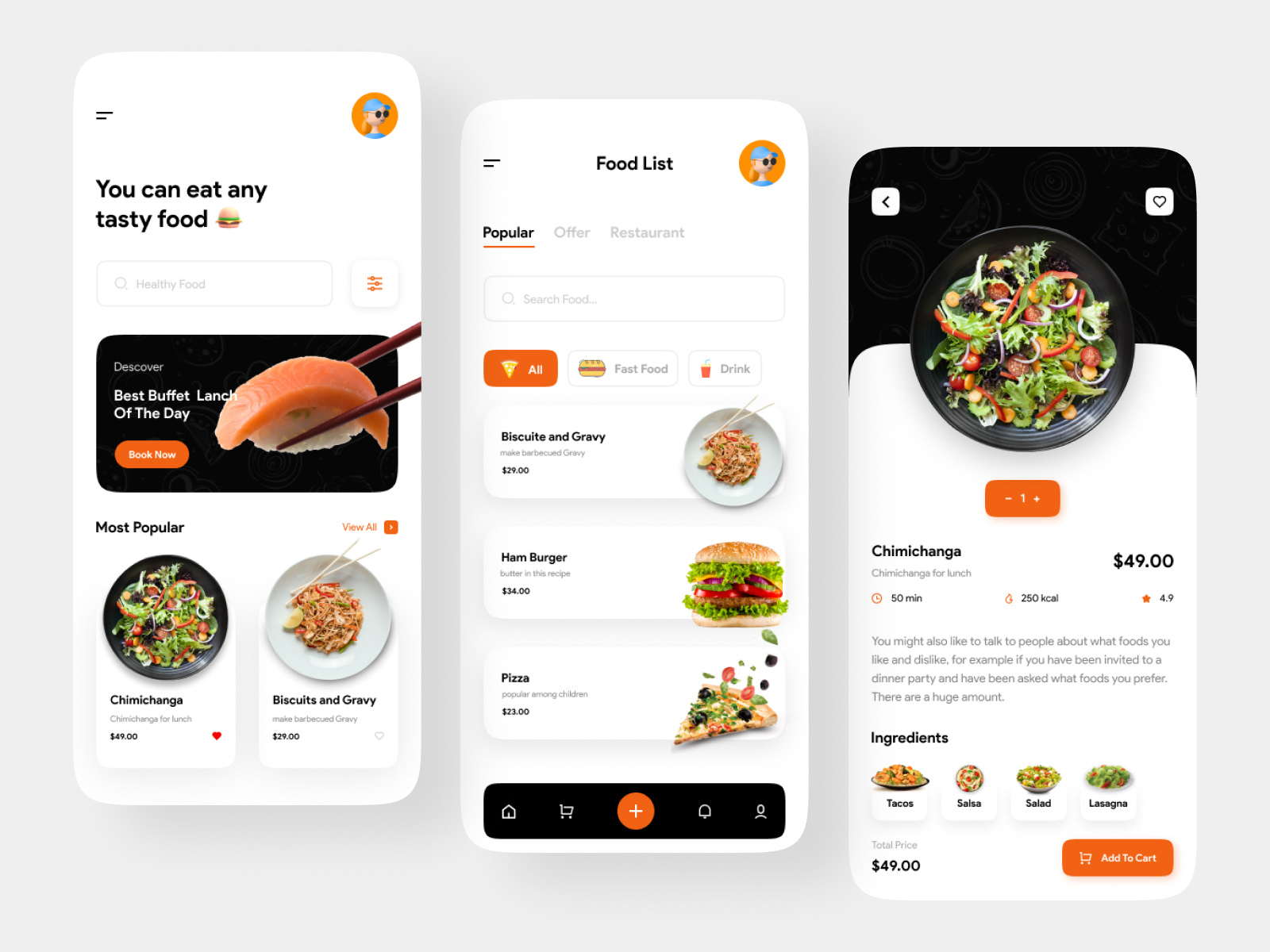 Food App by Hasan Mahmud on Dribbble