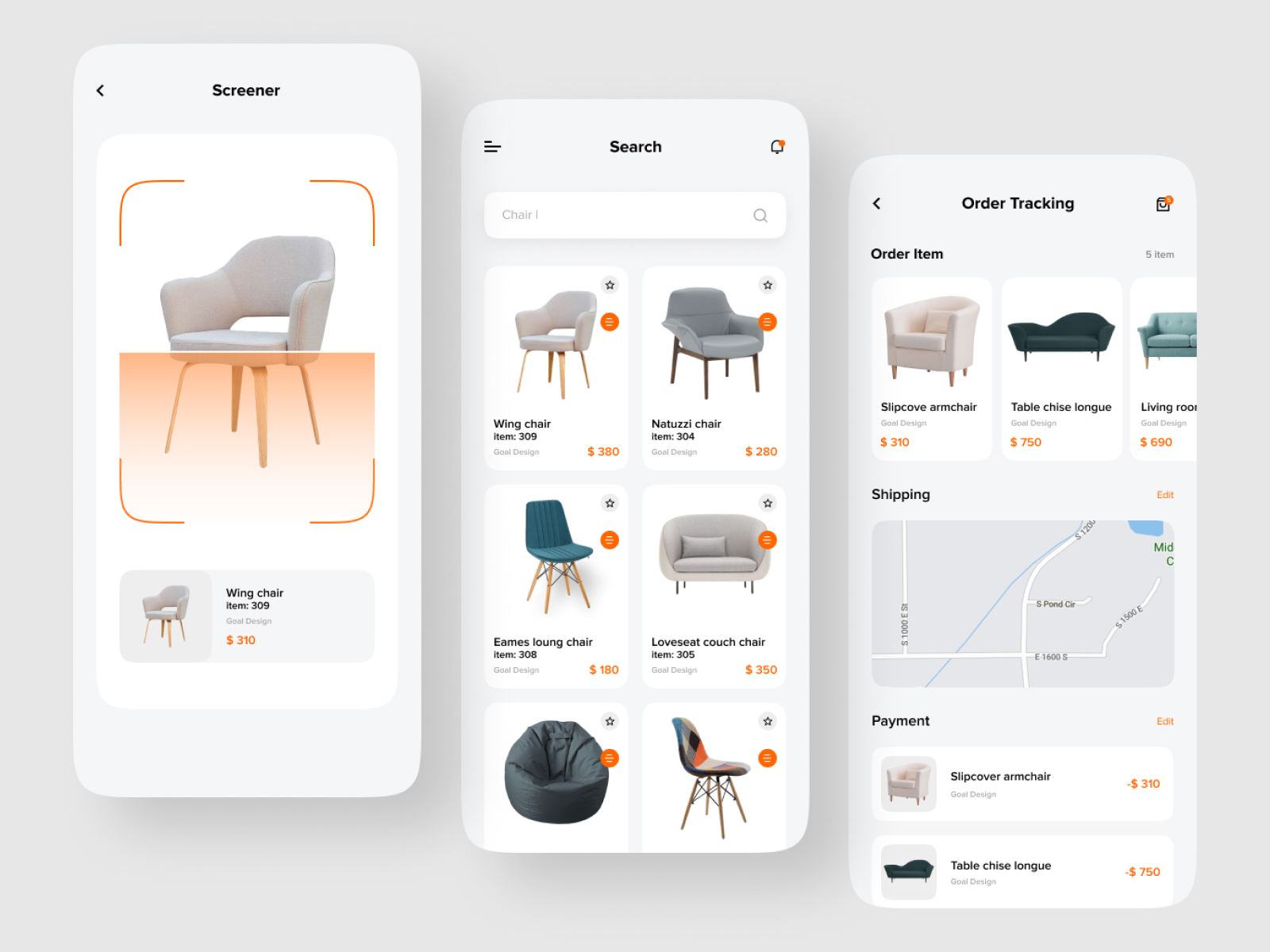 FURNITURA - Furniture Mobile App UI Kit by Hasan Mahmud on Dribbble