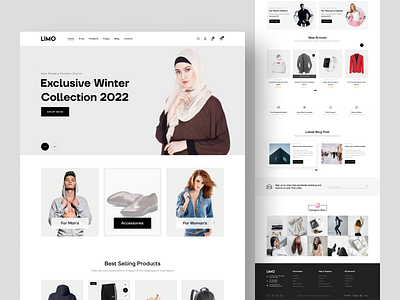 LIMO - eCommerce Website Design business website design digitalmarketing ecommarce ecommerce shop ecommercebusiness ecommercemarketing ecommercewebsite fashion minimal online shop online store shopping trendy design ui ux web design webdeveloper website website design