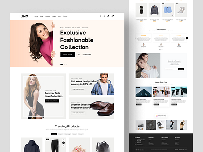 LIMO - eCommerce Website Design V2 business website design digitalmarketing ecommerce ecommerce shop ecommercebusiness ecommercemarketing ecommercewebsite fashion minimal online shop online store shopping trendy design ui ux web design webdeveloper website website design