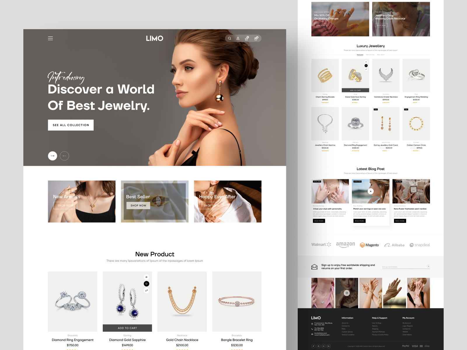 Jewellery eCommerce Website Design by Hasan Mahmud on Dribbble