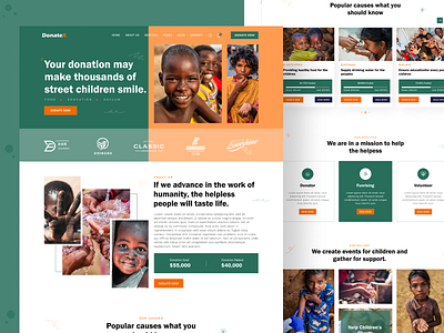 Charity & Donation Website by Hasan Mahmud on Dribbble