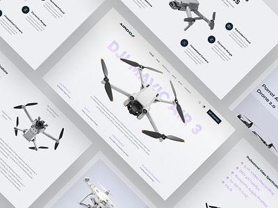 Drone Web Header aerial design dji drone drone camera drone website drones fly interface landing page mavic minimalist product page quadcopter technology uav ui ux web design website