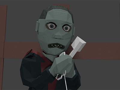 Hello, Aunt Alicia? 3d fan art low poly zombie