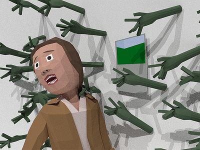 Sarah has a vision 3d fan art low poly zombie