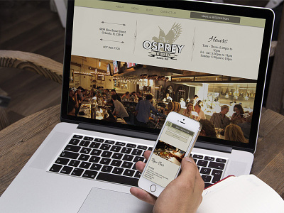 Osprey Tavern Website Design bar chef design organic responsive restaurant tavern web website wood