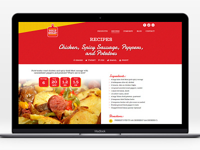 Recipe Post cook corporate design food meat recipe responsive split website