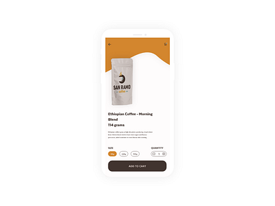 San Ramo Coffee clean minimal mobile mobile app mobile ui ui uiux