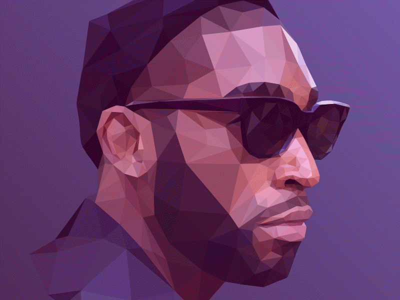 Low Poly Tinie Tempah gif low poly poly portrait polygon process triangle triangulation