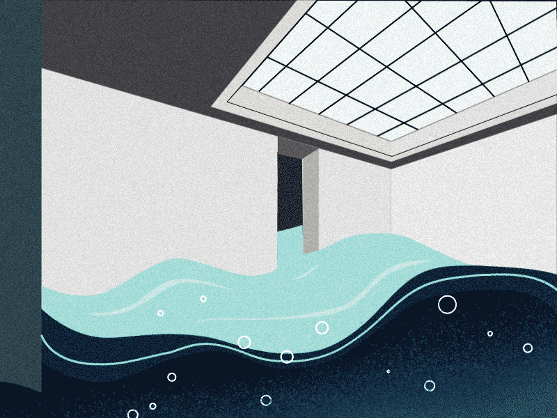 Underwater room animation design illustration vector