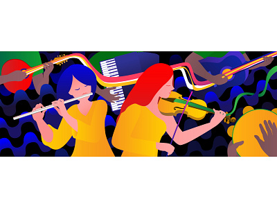 Musicians from Rio de Janeiro brazil design illustration music rio de janeiro vector