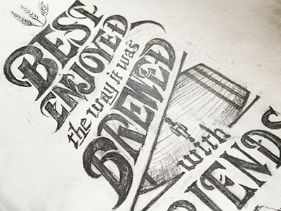 Brewery Type Sketch brewery type brewery typography hand drawn type