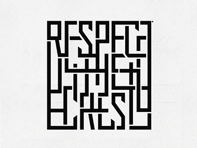 Respect The Crest Type typography
