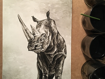 Rhino Ink Wash ink wash painting jordan fretz design