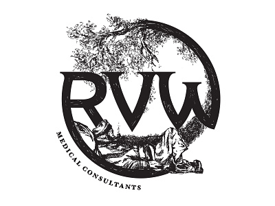 RVW Medical Consultants illustrated logo illustration rip van winkle