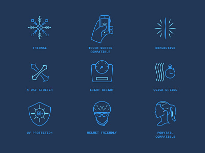 Apparel Feature Icons