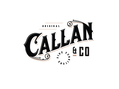 Callan Fine Furniture customized type logo design