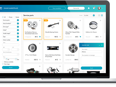 Online marketplace for cars