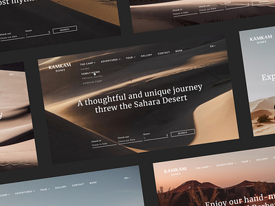 Kamkam Dunes Travel Website ui ux uxdesign web web design webdesign website design wireframe