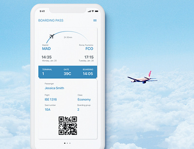 Daily UI 24: Boarding Pass 024 app boarding pass dailyui dailyuichallenge design flight illustration interface ui user ux wallet