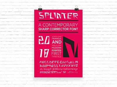 Splinter Typeface Font Poster