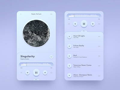 Music Player app design mobile mobile app design mobile design mobile ui music player music player ui neumorph neumorphic neumorphism player player ui skeuomorph skeuomorphic skeuomorphism ui ui ux ui design