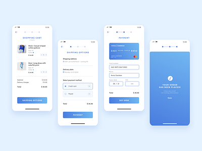 Daily UI #002 | Credit card checkout app app design blue credit card checkout daily ui 002 dailyui dailyui 002 dailyuichallenge design gradient gradients minimal mobile mobile app design shopping cart ui ux