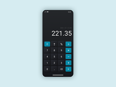 Daily UI #004 | Calculator app app design blue calculator dailyui dailyui 004 dailyuichallenge dark mode green mobile mobile app design neumorphism neumorphism ui ui ux