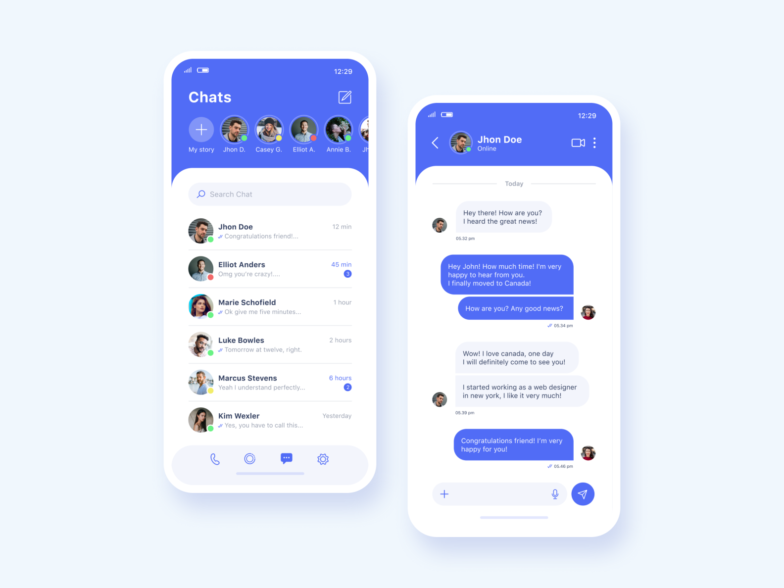 Daily UI #013 | Direct message by Cristina Gabrieli on Dribbble