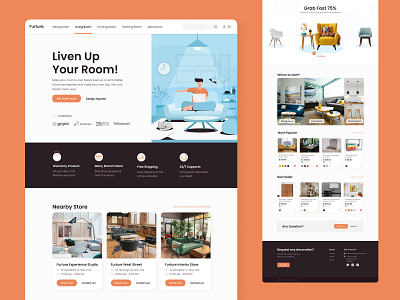 Furture. - Furniture Lading Page Website architecture chair clean design ecommerce figma furniture home homepage house illustration interior landing page ohaio property room ui ux web website design