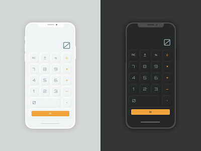 Calculator app calculator ui design mobile neomorphism ui