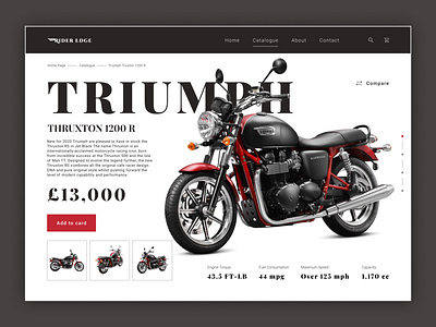 Motorcycle Website Concept design product page typogaphy ui webdesign website