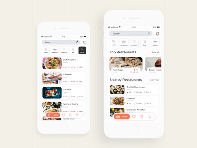 Food Point - Pre-order App | Main Screen app app design design homepage design ios app design mobile ui