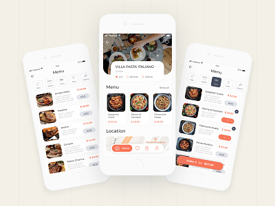 Food Point - Pre-order App | Restaurant and Menu Screen app app design design homepage design ios app design mobile ui