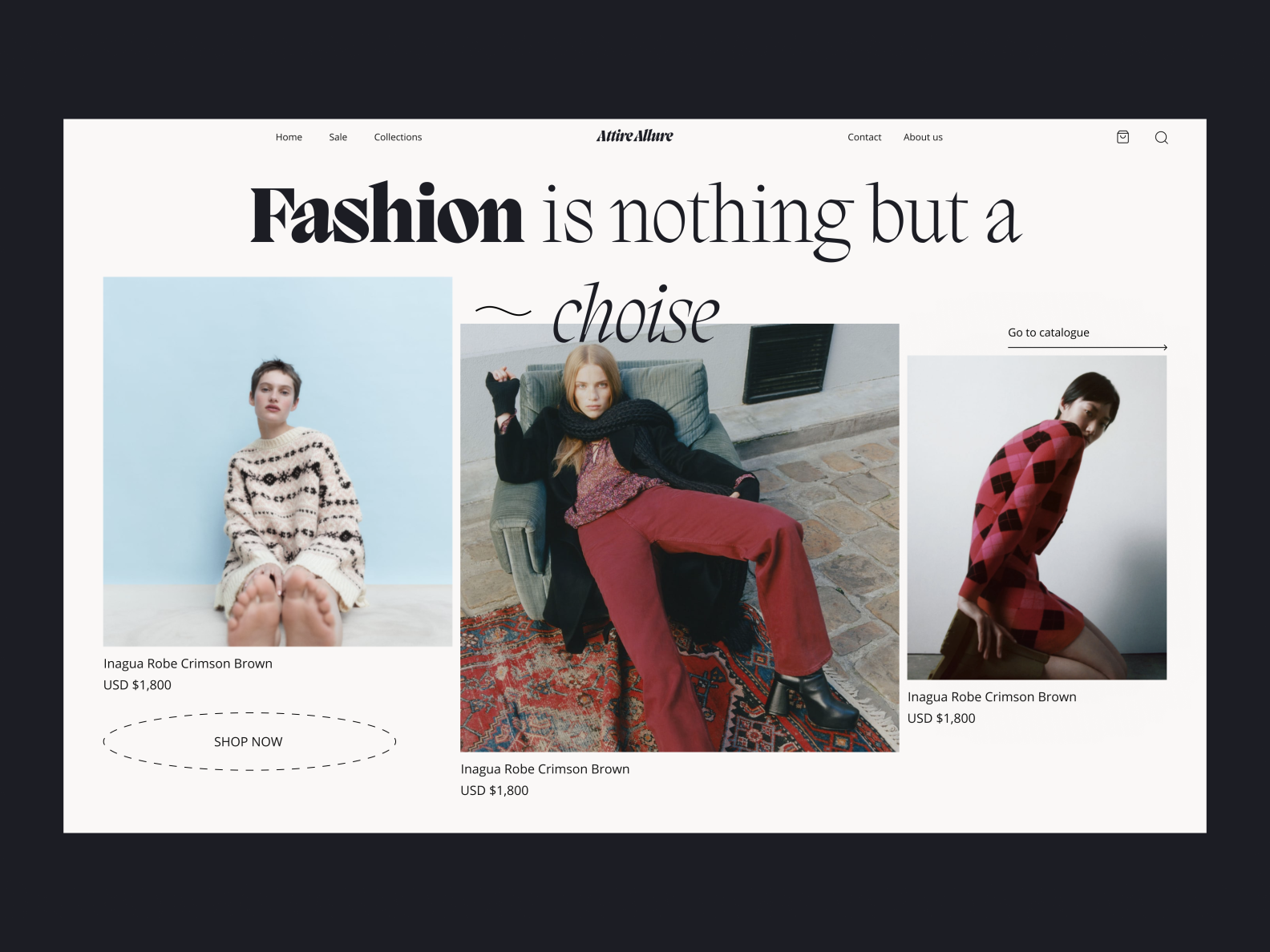 Attire Allure - Fashion Website Concept by Dasha Yurova on Dribbble