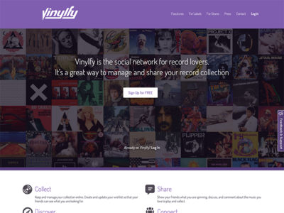 New Features = New Design app design vinyl vinylfy web design webapp