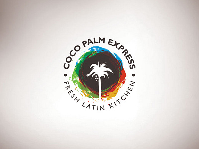Coco Palm Express Branding branding circle colores colorfull colors food guidelines logo marca rounded